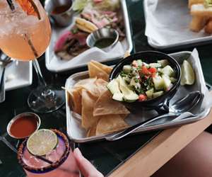 Ceviche and signature cocktails 